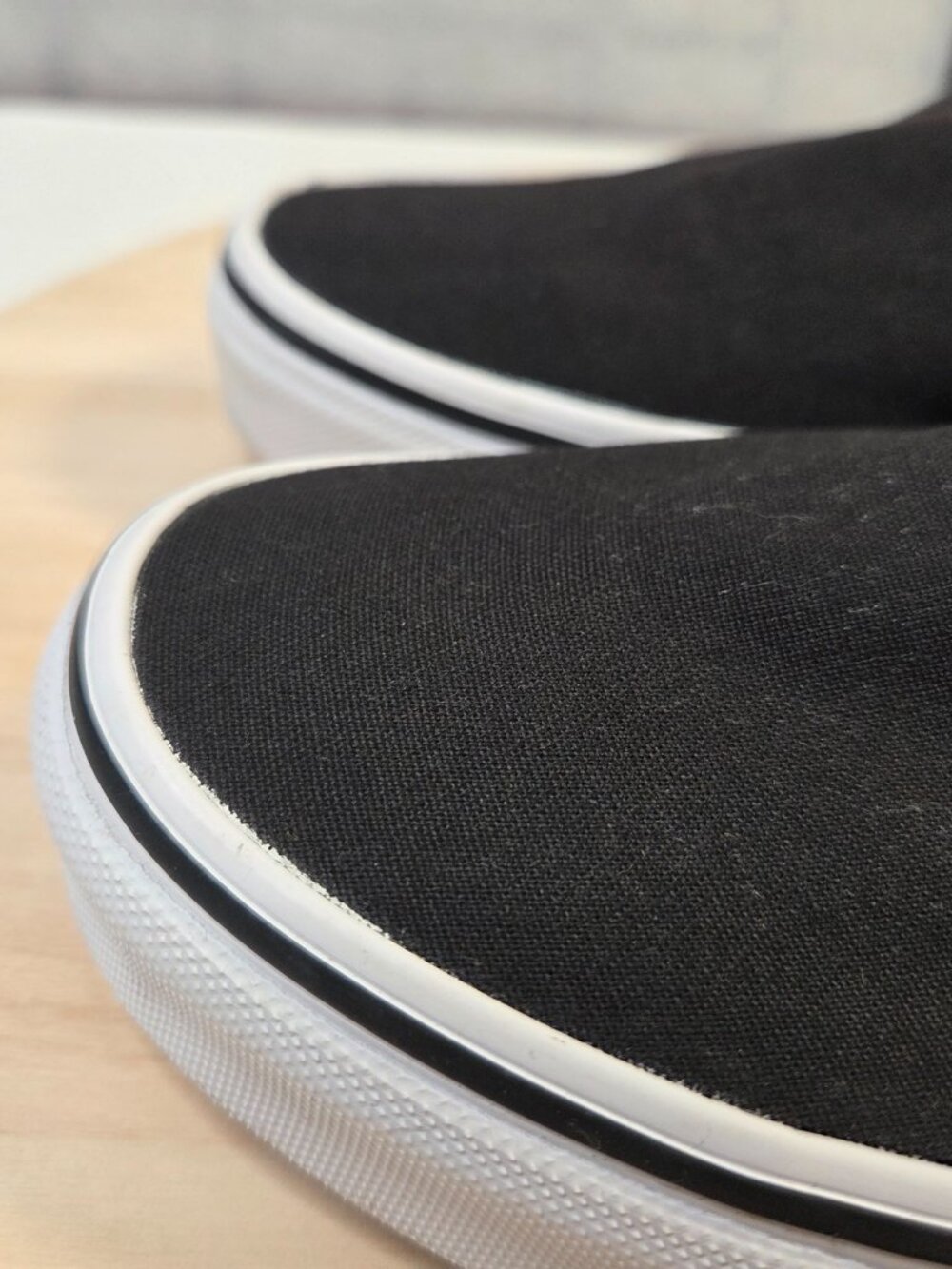 Vans Black & White Classic Slip on Skate Shoes Sneakers US Men 7.5 / Women 9 - Picture 5 of 12